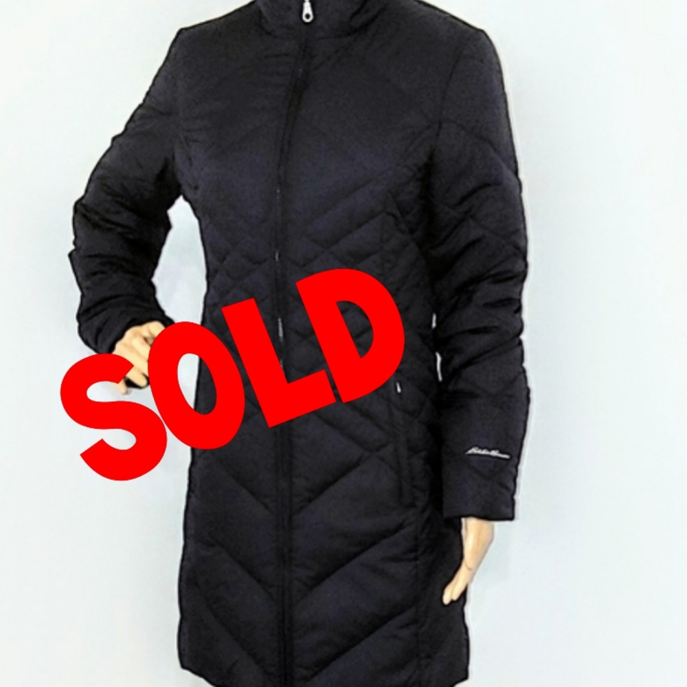 Eddie Bauer black down winter coat - Picture 1 of 8